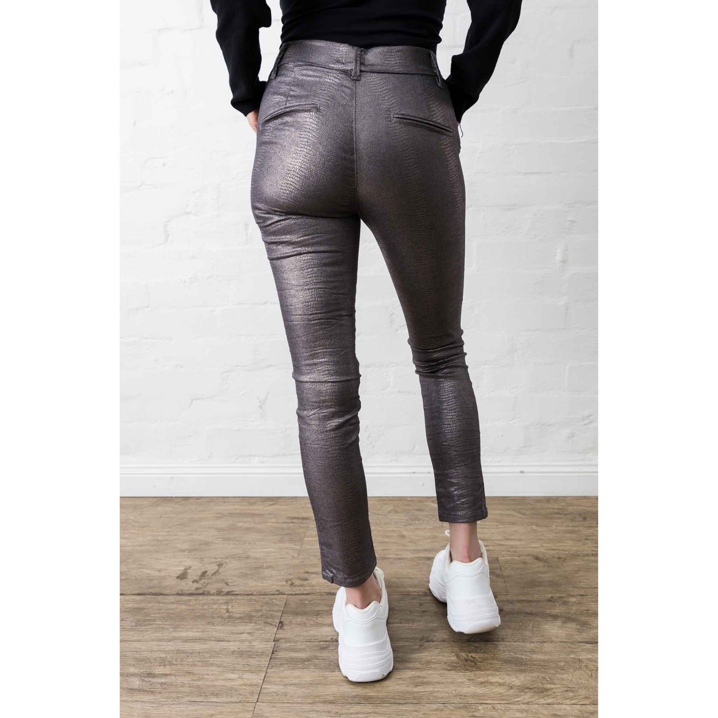 Bevy-Flog Dafna Pant | Metallic Snake Print