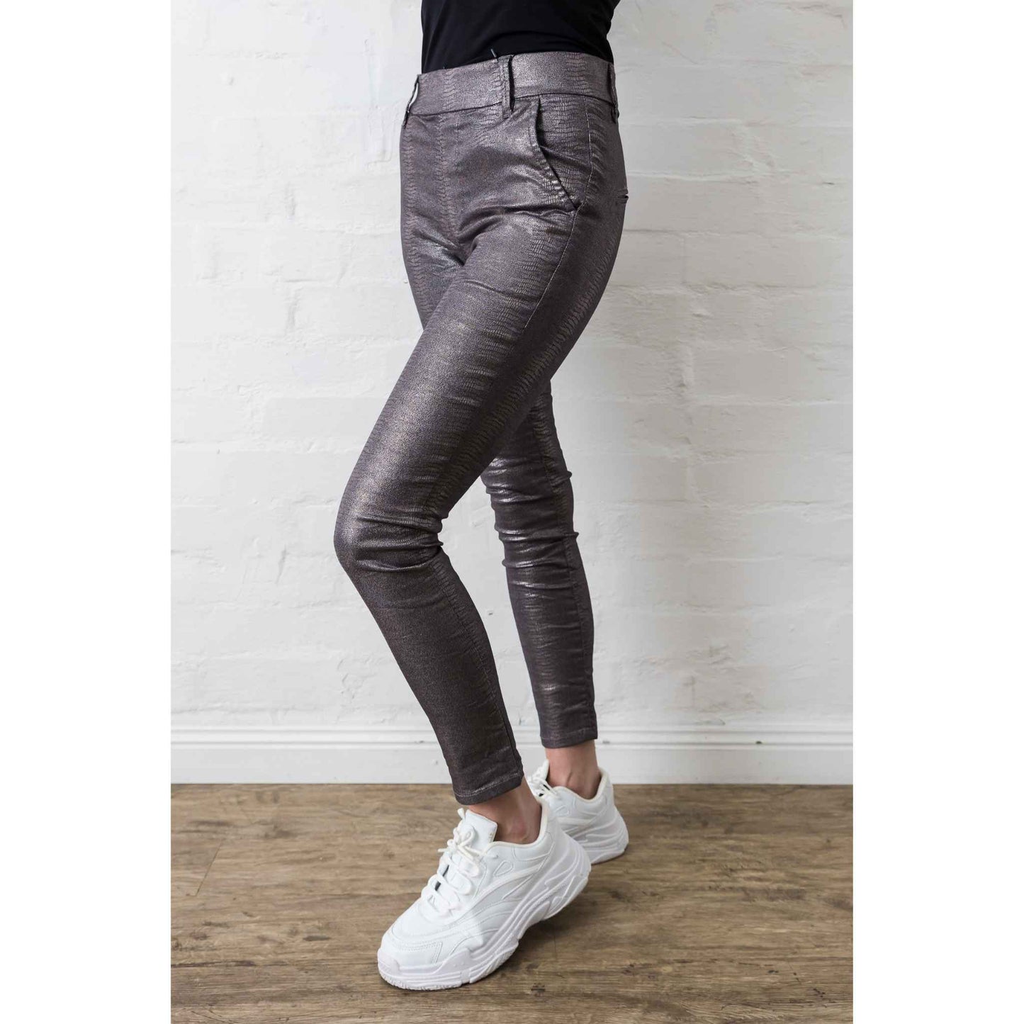 Bevy-Flog Dafna Pant | Metallic Snake Print